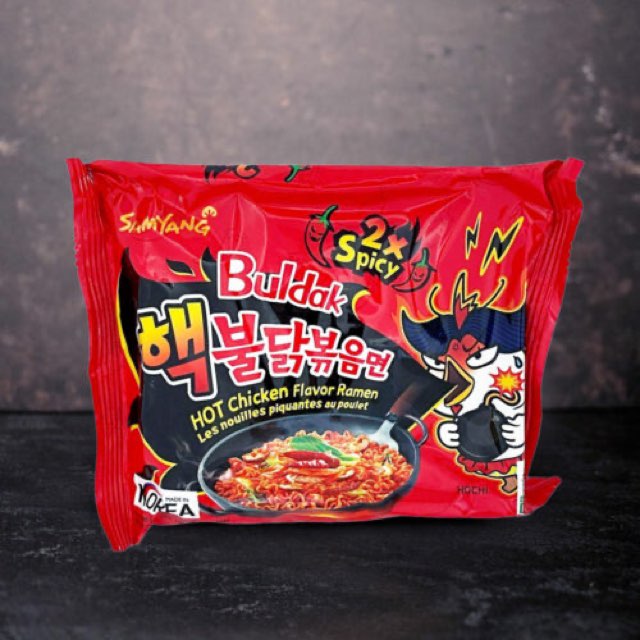 Samyang Buldak 2x Spicy hot chicken flavour ramen packet